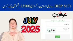8171 Web Portal 2025 Check Online 13,500 August Payment