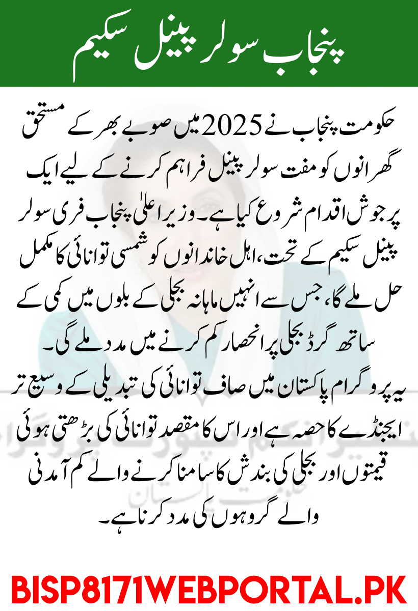 CM Punjab Free Solar Panel Scheme 2025 – Full Guide to Apply, Check Status & Eligibility (1)