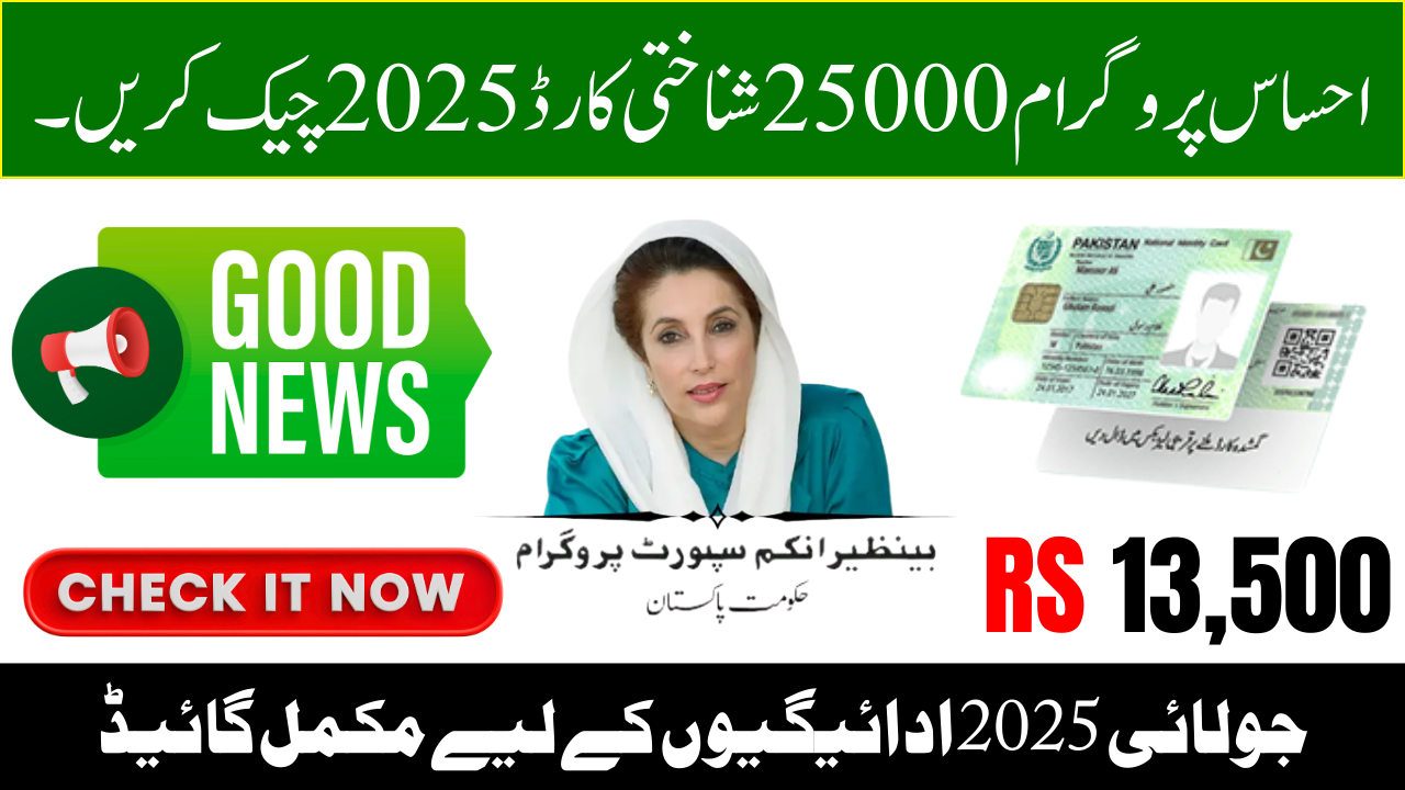 Ehsaas Program 25000 CNIC Check 2025 – Complete Guide for BISP 8171 July 2025 Payments Punjab (1)
